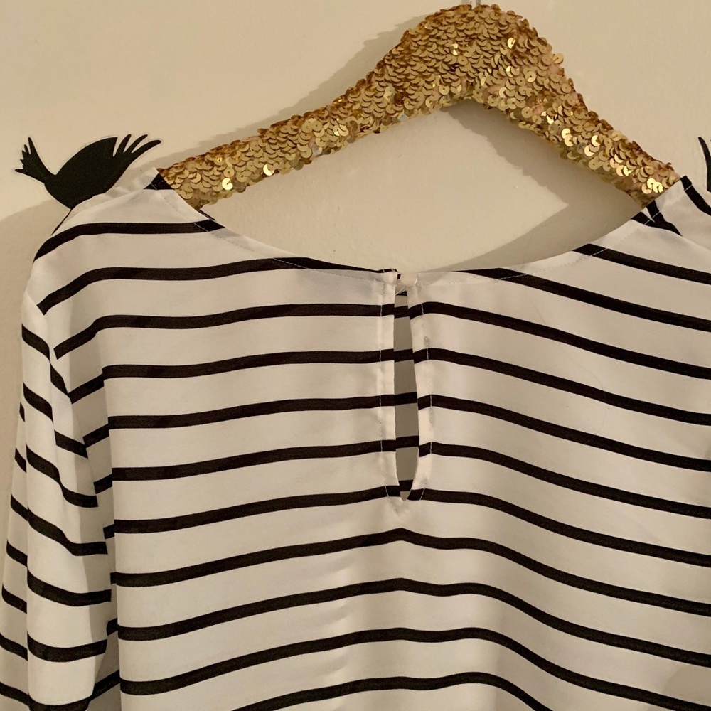 Striped Peplum Blouse - Picture 6 of 6